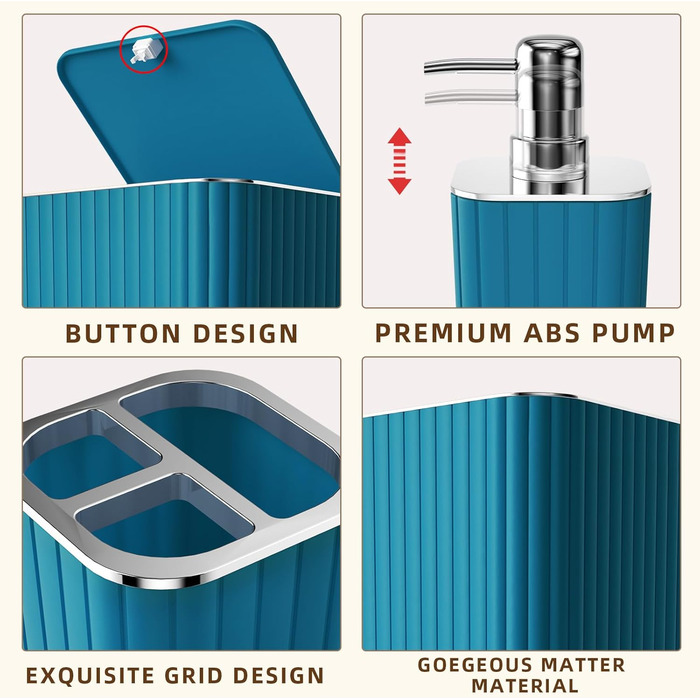 Набір аксесуарів для ванної кімнати, 25 предметів, салатово-зелений колір. Включає душову завісу, килимки, відро для сміття та дозатор для мила.