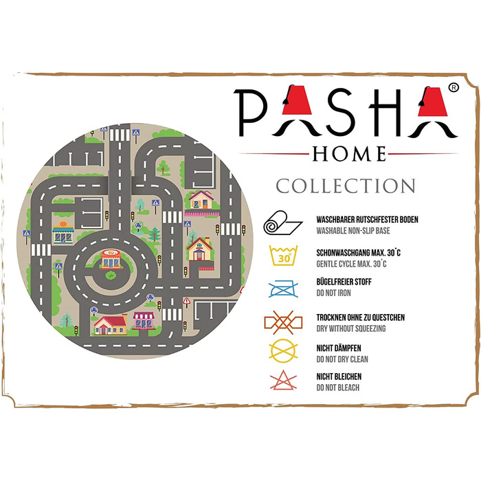 Дитячий килимок Pasha Home / автомобільний килим з поліефірного і фланелевого волокна / Килимки для дитячої кімнати нековзні і стійкі до плям / ігровий килимок з мотивом можна прати (160x230 см, вуличний)