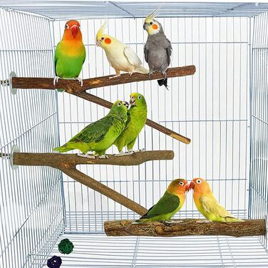 Сідалка для птахів Bssowe з дерева Y-форми 5 шт