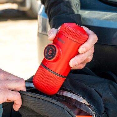 WACACO Nanopresso - портативна кавомашина для еспресо, 18 Bar, ручне керування, для подорожей, червона