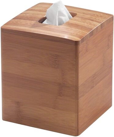 Коробка для косметичних серветок mdesign квадратна-практична коробка для гігієнічних серветок у ванній-Коробка для серветок сучасного і елегантного дизайну-Колір - набір з 2 шт. (натурально-білий)