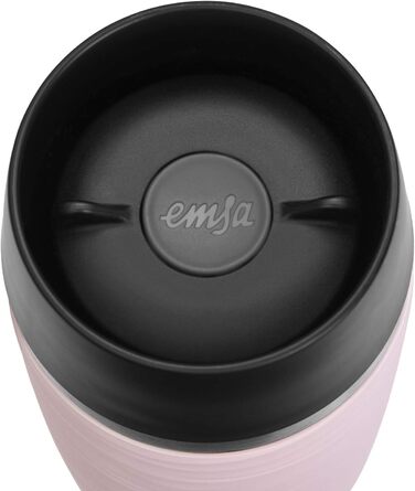 Термокружка EMSA Wave Design N2011900, 0,5 л, рожева, з клапаном, 6 годин гаряча/12 годин холодна