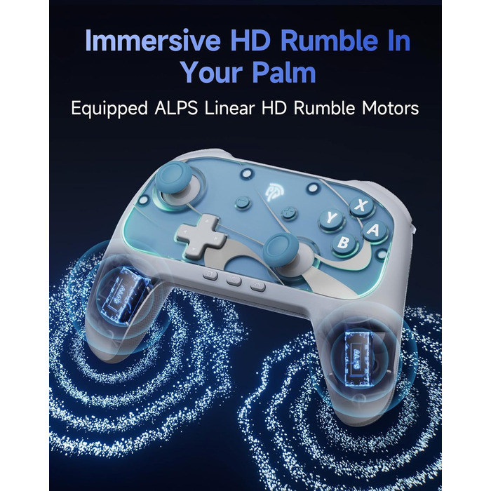 Контролер EasySMX S10 Switch 2 Pro з NFC, змінним D-Pad, магнітними панелями та акумулятором 1200mAh