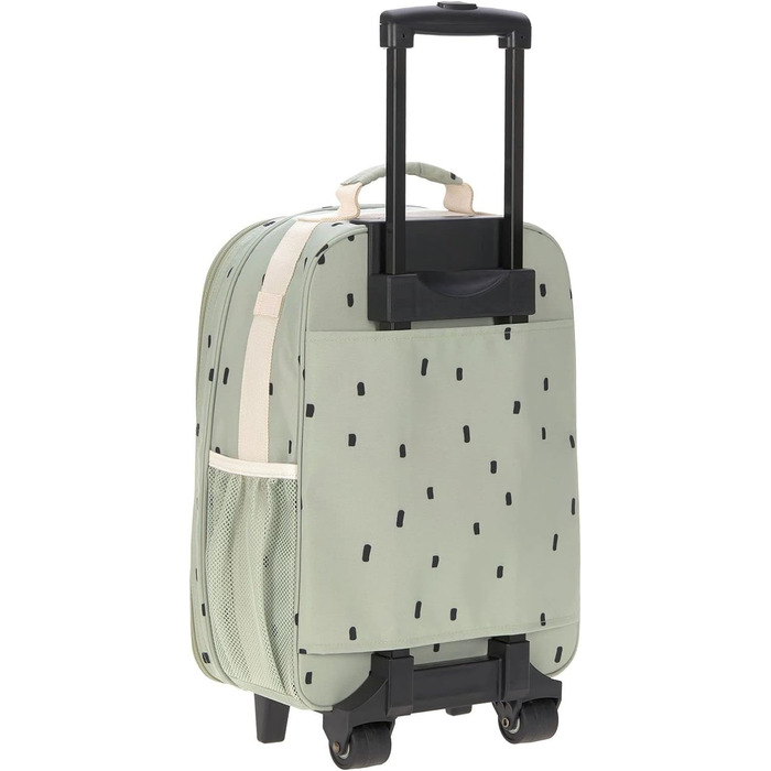 Дитяча валіза-візок LSSIG з телескопічною ручкою та колесами для дитячої ручної поклажі/візка (Happy Prints Olive)