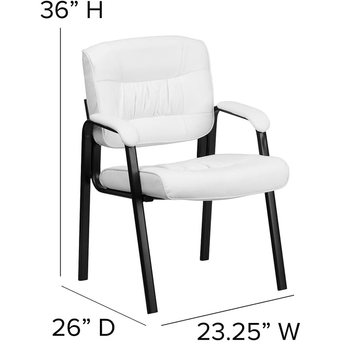 Крісло-табурет Haeger Flash Furniture з шкіри, з рамою з порошковим покриттям кольору титан-сірий, чорне (шкіра Weich/чорний каркас)