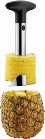 Подрібнювач ананаса для гурманів WMF, роздільник ананаса, кільця і верхні інструменти для видалення полуничного соку 9,5 см, нержавіюча сталь, засіб для видалення томатного соку, засіб для видалення полуничних стебел, можна мити в посудомийній машині Комп