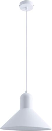 Підвісний світильник Підвісна лампа Їдальня Кухонна лампа Підвісний обідній стіл Лампа матова 1,5 м Текстильний кабель можна вкоротити Легке встановлення E27, лампочка Колір (Матовий білий/білий, без лампочки)