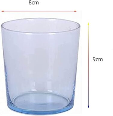 Набір Unishop з 6 склянками для води, пастельні, різнокольорові, можна мити в посудомийній машині (07)