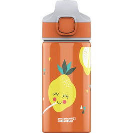 Дитяча пляшка для пиття SIGG Miracle (0,4 л), міцна Дитяча пляшка з герметичною кришкою, пляшка для пиття з соломкою (лимон), якою можна користуватися однією рукою