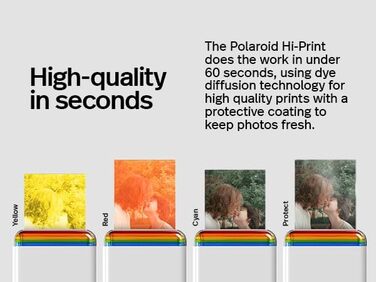 Polaroid Hi-Print 2-ге покоління: Bluetooth-принтер для фото 2x3 дюймів + папір (20 шт.) - білий