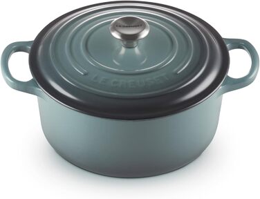 Каструля чавунна Le Creuset Signature, 22 см, 4,2 л, для всіх типів плит включаючи індукційну (Ocean)