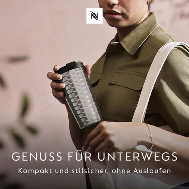 Термокружка Nespresso Touch з нержавіючої сталі, 345 мл, ізольована, витримує протікання