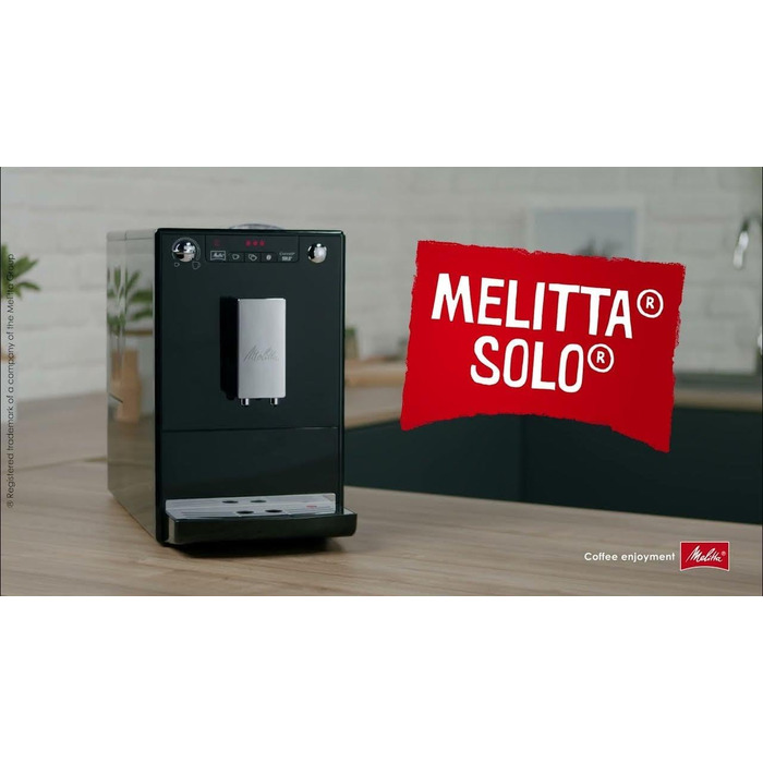 Melitta Solo - кавомашина автоматична, чорна, з регулюванням висоти підставлення, для еспресо та кави Crème