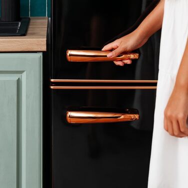 Міні-холодильник Cecotec Bolero CoolMarket TT Origin 45: 300л, LED, відкривачка, чорний, вінтажний стиль