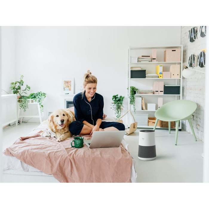 Повітряочисник WINIX ZERO Compact для алергіків з HEPA-фільтром проти алергенів, пилу, пилку, шерсті тварин, для курців, з індикатором якості повітря та авторежимом, очищувач повітря CADR 250 м³/год для приміщень до 50 м²