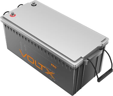 Акумулятор VoltX LiFePO4 12,8 В 200 Ач з 200 А BMS, 2560 Втгод, 3000-15000 циклів, макс. 36 батарей, ідеально підходить для автофургонів і сонячних батарей