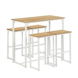 Набір кухонних меблів: стіл та 4 табурети з дуба для кухні та бару