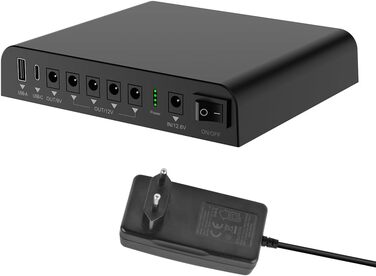 TalentCell Mini USV 27000mAh: Джерело безперебійного живлення з літій-іонним акумулятором 98Wh, 12V/9V/5V вихід для LED-освітлення, камер, смартфонів