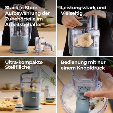 Кухонний комбайн Kenwood MultiPro Go FDP22.130GY, 650 Вт, 1,3 л, Кольори: блакитний та сірий