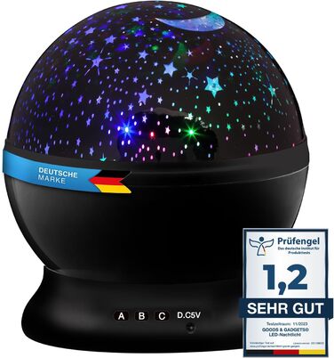 Нічник Galaxy для дитячої кімнати (чорний)