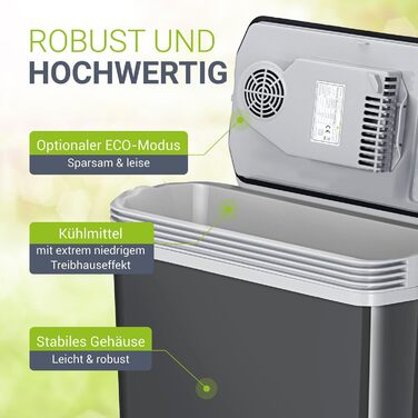 Автомобільний холодильник Juskys 24л 12/230V: термобокс для авто, кемпінгу, подорожей - охолодження та підігрів