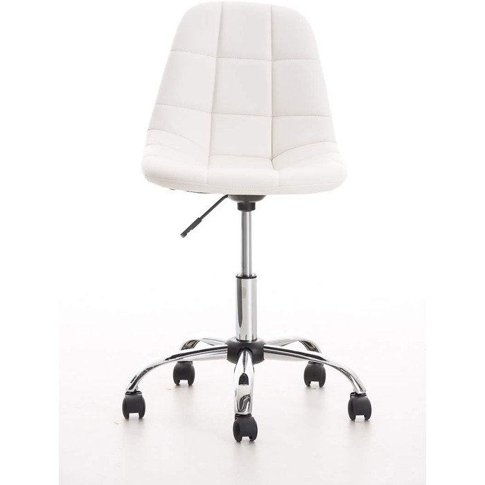 Офісне крісло CLP Emil - регульована висота, поворотний, з штучною шкірою, білий колір