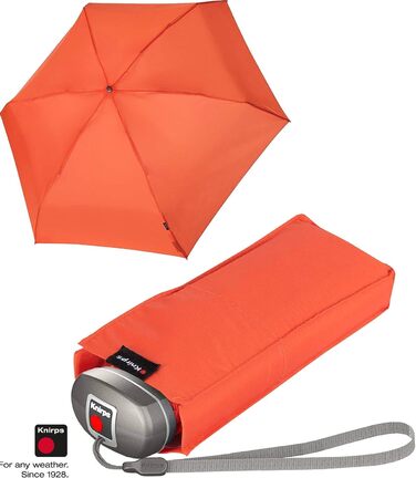 Ручна кишенькова парасолька для подорожей Knirps 18 см чорний (93 см, нектарин)
