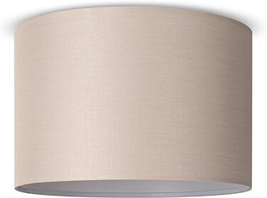 Стельовий світильник Світлодіодний підвісний світильник Вітальня та спальня, звичайний, Deco E27, абажур Тип лампи (Білий - бежевий, стельовий світильник Ø45,5см)