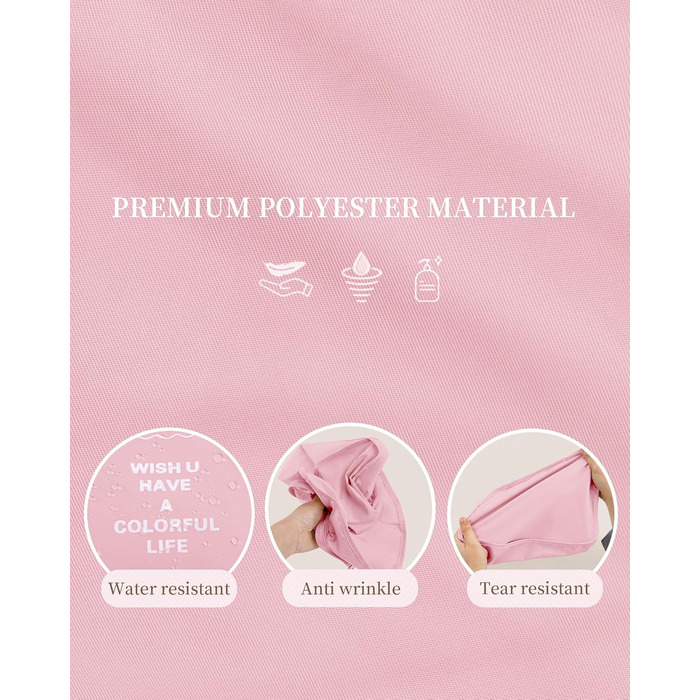 Набір органайзерів для подорожей Anjing (11 предметів), водонепроникні пакувальні куби для валізи, компактний органайзер для одягу в дорогу, рожевий