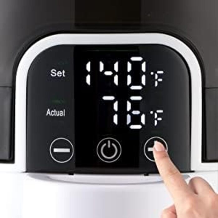 Bellababy Автоматичний приготувач дитячої суміші та підігрівач пляшечок, чорний - швидкий нагрів, знімний контейнер, цілодобовий режим