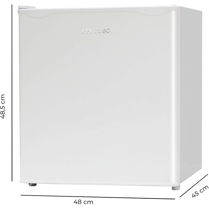 Міні-холодильник Cecotec 46 л GrandCooler 20000 л SilentCompress, 48,7x48 см, низьке споживання, білі дверцята