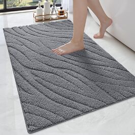 Килимок для ванної кімнати DEXI 61 x 110 см, сірий - м'який, неслизький, машинне прання