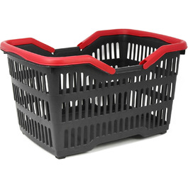 Пластиковий кошик для покупок Com-four 39,5x29x22,5 см червоно-чорний