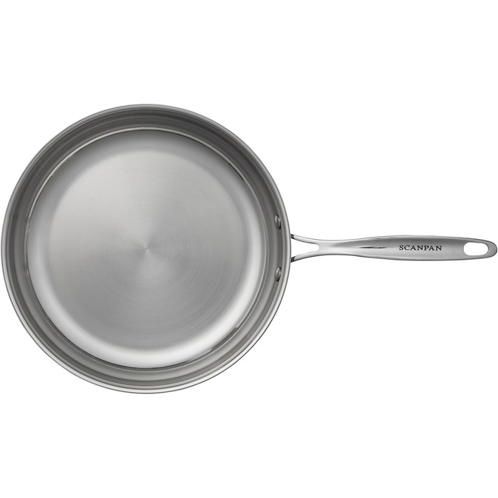 SCANPAN Fusion 5 сковорода з нержавіючої сталі індукційна 26 см | Багатошарове покриття | Для всіх типів плит | Сковорода з зручною ручкою | Придатна для духовки