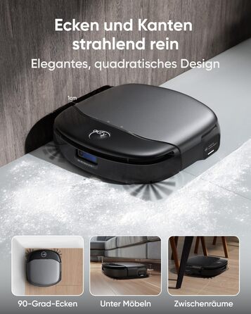 Робот-пилосос eufy L60 з базою самостійного очищення, потужність 5000Pa, захист від намотування волосся, 60 днів без випорожнення, iPath лазерна навігація (відновлений) (S1 Pro)