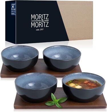 Набір посуду Moritz & Moritz VIDA 18шт на 6 персон Елегантний високоякісний порцеляновий набір тарілок столовий посуд, що складається з 6 обідніх тарілок, 6 десертних тарілок, 6 супових тарілок (4 великі миски для занурення)