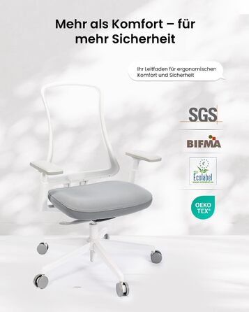 Офісний стілець ProtoArc Flexer ергономічний з регулюванням глибини сидіння, чорний. Сітчаста спинка, контурне сидіння для дому та офісу. Легкий монтаж.