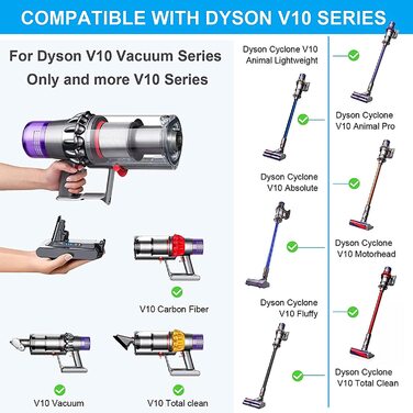 Змінна батарея BATTOOL V10 25,2 В 6000 мАг для моделей Dyson V10 (1 фільтр 3 гвинти)