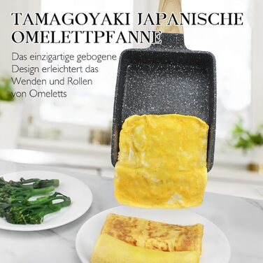 Пан для приготування тамагоякі (японського омлету) GiPP, 18x13 см, з гранітно-антипригарним покриттям, без PFOA/PFOS, сірий