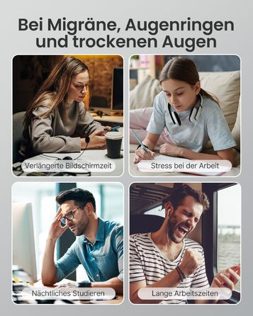 RENPHO Eyeris 1 Масажер для очей з підігрівом, вібрацією та Bluetooth, маска для очей від темних кіл та сухості, покращує сон, подарунок, зелений (сірий)