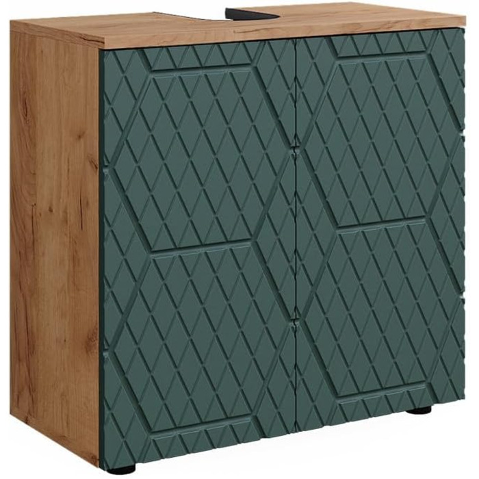 Підставка під раковину Vicco Grün/Goldkraft Eiche Irma, 60x59x30 см - шафка для ванної кімнати, 60 см