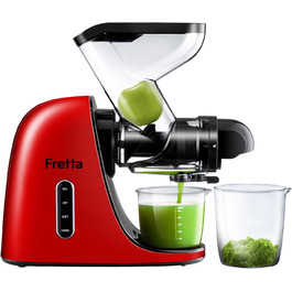 Фрета Slow Masticating Juicer - повільний шнековий соковитискач, блакитний (Empire Rot), BPA Free, широка подача, тихий мотор