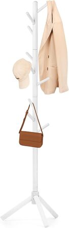 Підвісна шафа для одягу з бука, 9 гачків, 3 положення по висоті, білий колір