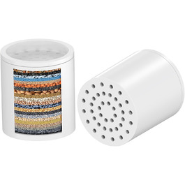 Набір мінеральних перлин YEAUPE для душу, фільтр від накипу, 4 шт. (2 фільтри), антибактеріальний, іонізація, мінералізація, pH-нейтральний