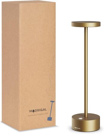 LED-лампа Neu Stiletto IP54 - бездротова, USB-C, для дому та ресторану (Темне Золото)
