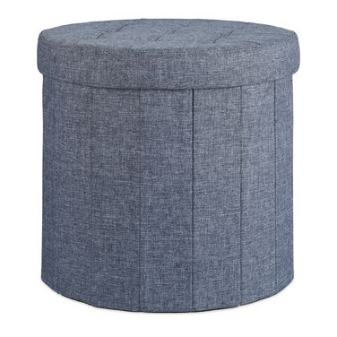 Relaxdays Пуф з місцем для зберігання, великий, круглий