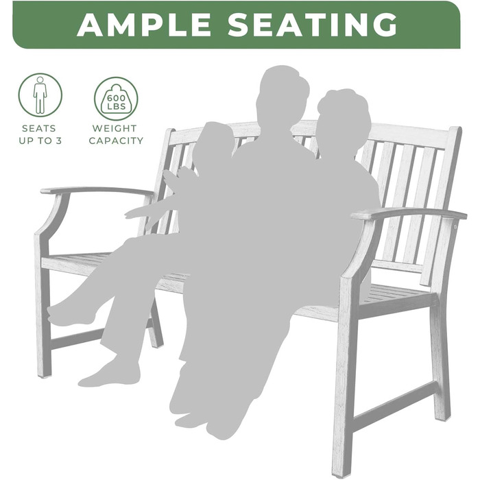 Металева лавка Grand Patio для саду, парку та балкону. Лавка з підлокітниками та спинкою, стиль ретро, міцна сталь та чавун (білий, сучасний)