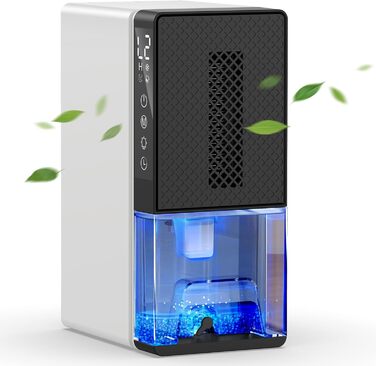 Електричний осушувач повітря 2300 мл з відведенням води, таймером, захистом від інею, світловий колір, режим сну, захист від вологи та плісняви, для спальні, підвалу, квартири, компактний