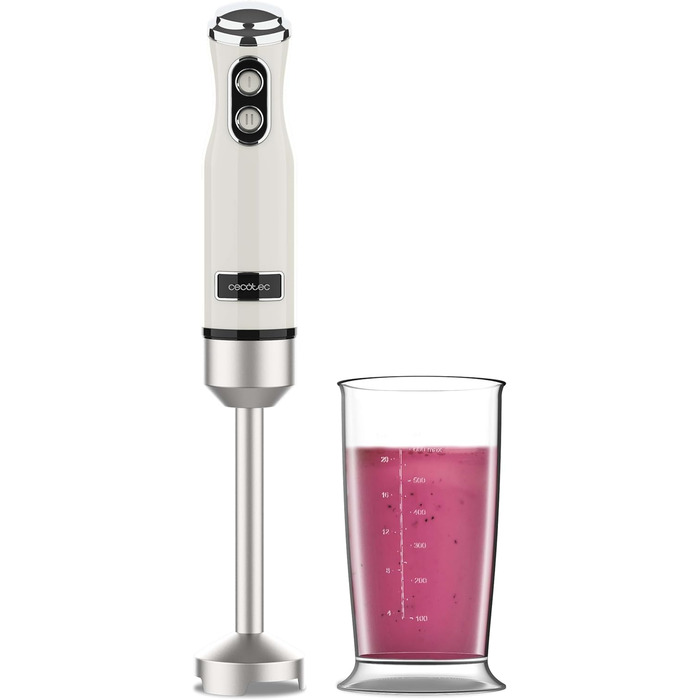 Міксер ручний Cecotec Retro Power Retro 1200MAX, 1200W, 0.5л, бежевий, вінтажний дизайн