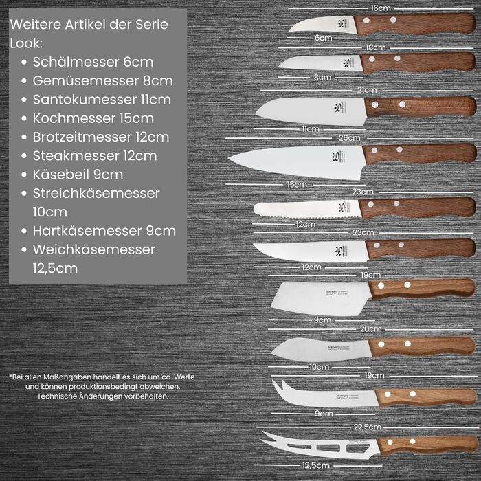 Набір кухонних ножів Gehrig Solingen Home Myii, 6 предметів, нержавіюча сталь, Made in Germany